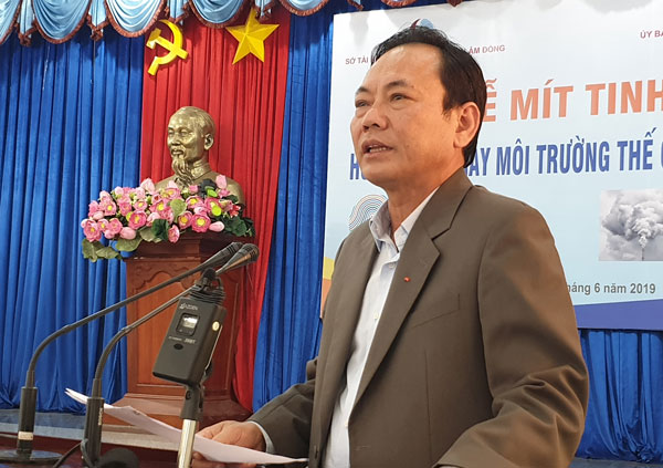 Phó Chủ tịch UBND tỉnh Lâm Đồng Nguyễn Văn Yên phát biểu hưởng ứng Ngày Môi trường thế giới năm 2019