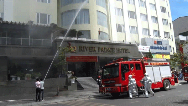 Thực tập phương án chữa cháy, cứu nạn cứu hộ tại Khách sạn River Prince
