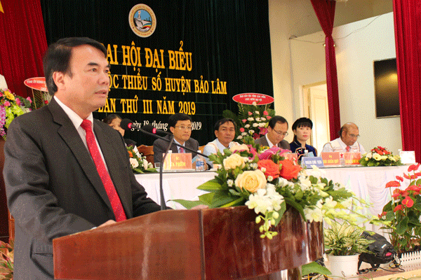 Ông Phạm S, Phó Chủ tịch UBND tỉnh Lâm Đồng, phát biểu chỉ đạo đại hội