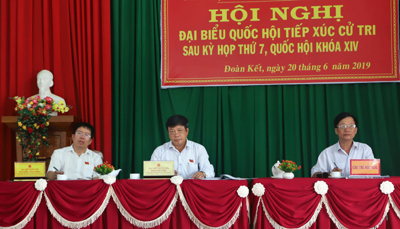Đoàn ĐBQH đơn vị tỉnh Lâm Đồng tiếp xúc với cử tri xã Đoàn Kết