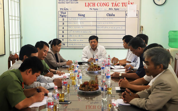Chủ tịch UBND tỉnh kiểm tra công tác chuẩn bị cho kỳ thi tốt nghiệp THPT quốc gia năm 2019 tại huyện Bảo Lâm và TP Bảo Lộc