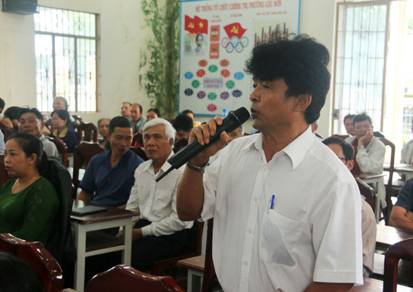 Cử tri Phường Lộc Sơn bày tỏ ý kiến với Đại biểu HĐND tỉnh