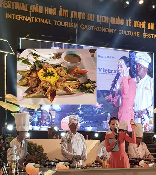 Đầu bếp Nguyễn Thanh Tùng (Lâm Đồng) với món chạo lươn atiso