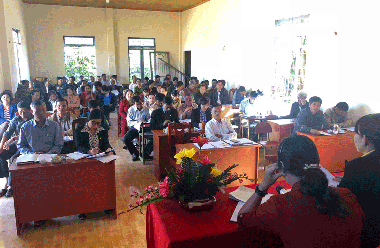 Một buổi tham dự lắng nghe ý kiến Nhân dân tại cơ sở, nhằm tăng cường phát huy vai trò giám sát của Mặt trận Lâm Hà.