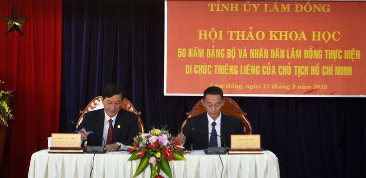 Hội thảo khoa học &quot;50 năm Đảng bộ và Nhân dân Lâm Đồng thực hiện Di chúc thiêng liêng của Chủ tịch Hồ Chí Minh&quot;