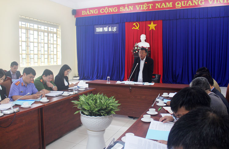 Toàn cảnh buổi làm việc của Đoàn giám sát về việc thực hiện chính sách pháp luật về phòng, chống xâm hại trẻ em tại thành phố Đà Lạt