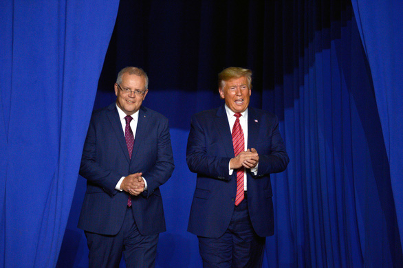 Tổng thống Mỹ Donald Trump và Thủ tướng Úc Scott Morrison trong cuộc gặp ngày 22-9 tại bang Ohio