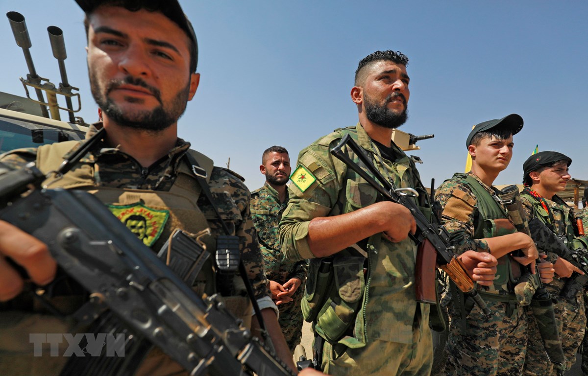 Lực lượng người Kurd tại thị trấn Shadadi, cách thành phố Hassakeh, miền Đông Bắc Syria khoảng 60km về phía nam ngày 11/9/2018