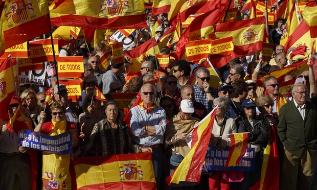 Tuần hành phản đối Catalonia ly khai ở Madrid