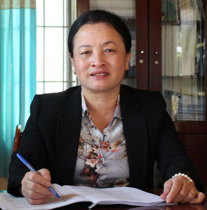 Nhà giáo Nguyễn Thị Thúy - Hiệu trưởng Trường Mầm non Sao Mai. Ảnh: T.Chu