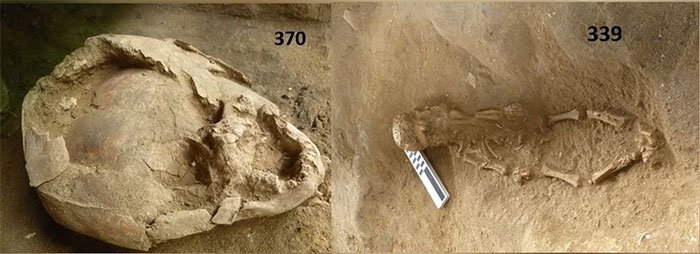 Hộp sọ vẫn gắn chặt trên đầu bộ hài cốt từ nghìn năm trước