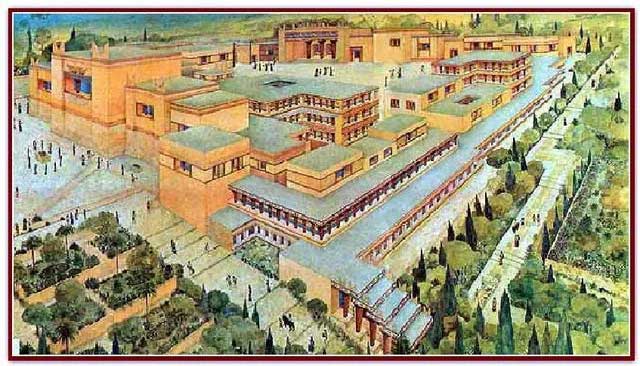 Hình ảnh phác họa về nền văn minh Minos.