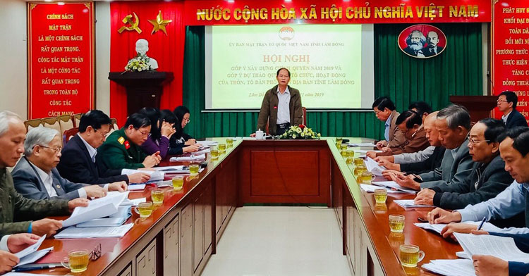 Ủy ban MTTQ Việt Nam tỉnh Lâm Đồng góp ý xây dựng chính quyền