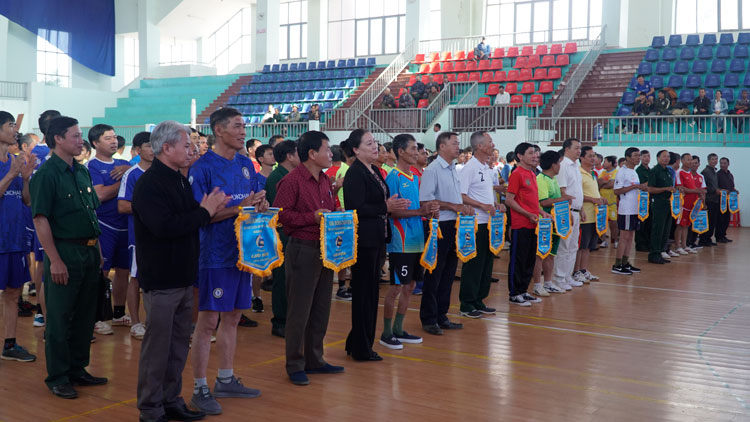Giải bóng chuyền nam Hội Cựu chiến binh huyện Lâm Hà năm 2019