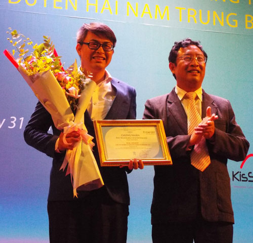 Dự án của KTS Nguyễn Thái Vũ được trao giải nhất Cuộc thi Tìm kiếm tài năng khởi nghiệp đổi mới sáng tạo vùng Nam Trung Bộ và Tây Nguyên do Bộ Khoa học và Công nghệ tổ chức. 