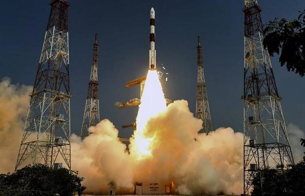 Một vụ phóng vệ tinh của Ấn Độ. Ảnh minh họa