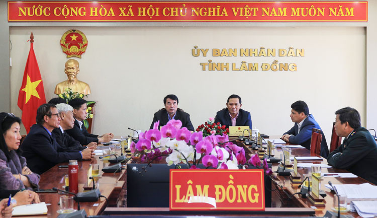 Lãnh đạo tỉnh Lâm Đồng dự hội nghị tại điểm cầu tại TP Đà Lạt