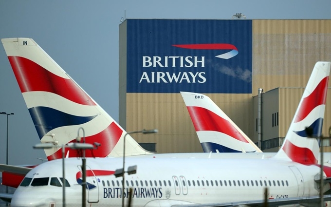 Máy bay của hãng British Airways tại sân bay Heathrow (London, Anh), ngày 23-2-2018
