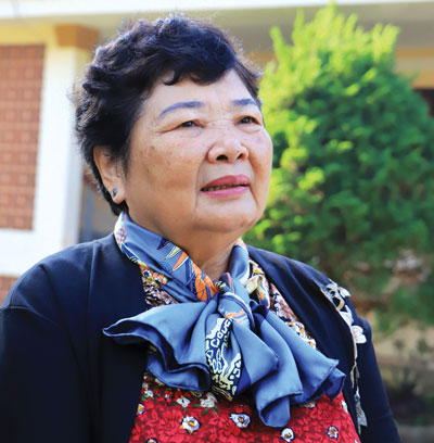 Bà Lưu Thị Thanh An - Nguyên Bí thư Huyện ủy Bảo Lộc, Huy hiệu 50 năm tuổi Đảng