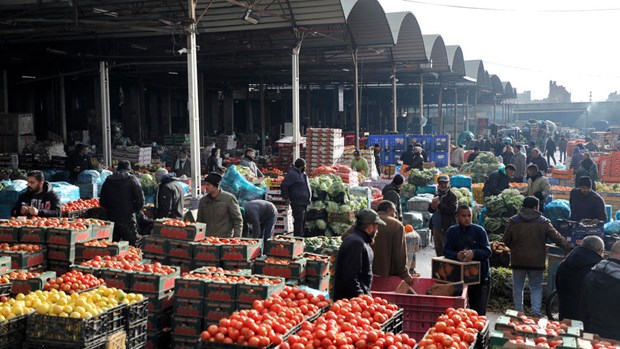 Một chợ nông sản của Palestine