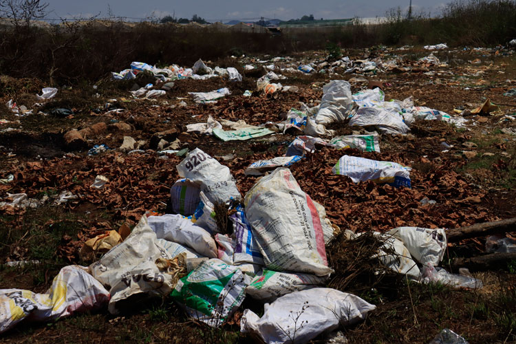 Sân bay Cam Ly… ngập rác