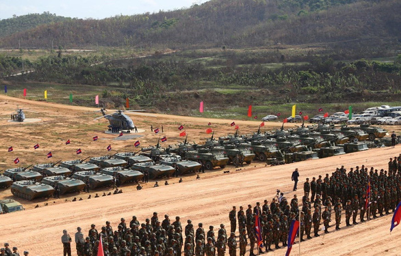 Quang cảng lễ khai mạc cuộc tập trận Rồng vàng năm 2020 giữa Campuchia và Trung Quốc