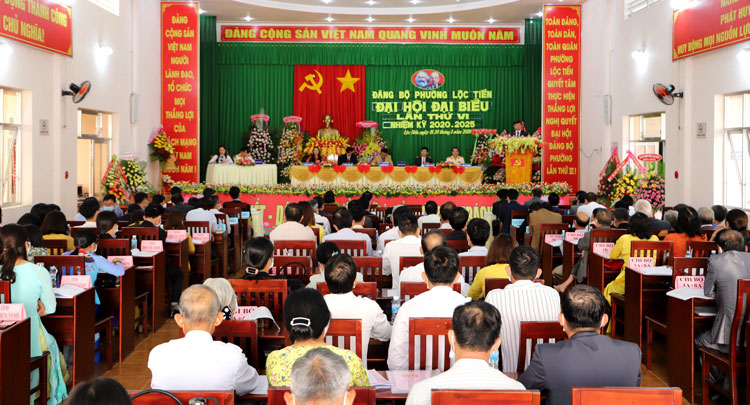 Toàn cảnh Đại hội Đại biểu Đảng bộ phường Lộc Tiến khóa VI, nhiệm kỳ 2020 - 2025