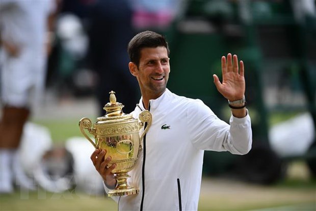 Novak Djokovic đăng quang ngôi vô địch Wimbledon 2019 tại London, Anh ngày 14/7/2019. 
