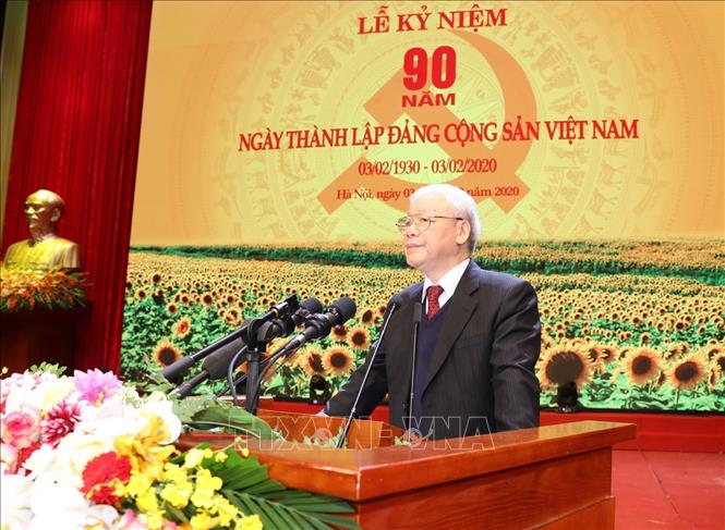 Tổng Bí thư, Chủ tịch nước Nguyễn Phú Trọng đọc Diễn văn tại Lễ kỷ niệm 90 năm Ngày thành lập Đảng Cộng sản Việt Nam