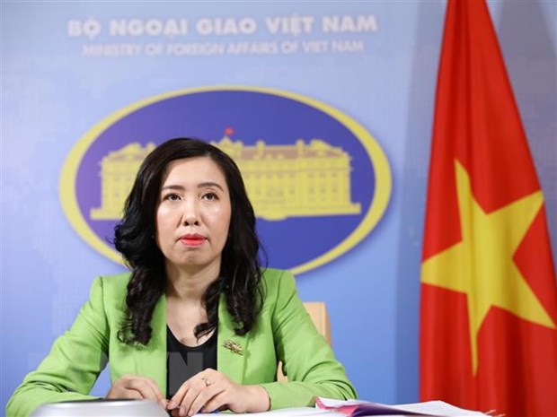 Người Phát ngôn Bộ Ngoại giao Việt Nam Lê Thị Thu Hằng trả lời các câu hỏi của phóng viên
