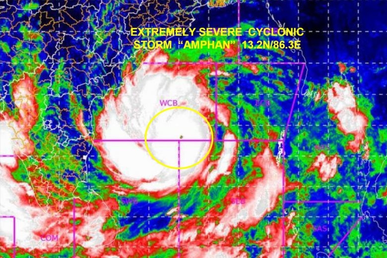 Hình ảnh vệ tinh của cơn bão dự kiến đổ bộ vào Ấn Độ ngày 20-5