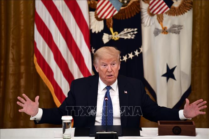 Tổng thống Mỹ Donald Trump phát biểu trong cuộc họp nội các tại Nhà Trắng ngày 19/5