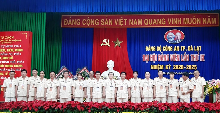 Ra mắt Ban Chấp hành Đảng bộ Công an thành phố Đà Lạt khoá IX, nhiệm kỳ 2020 - 2025 