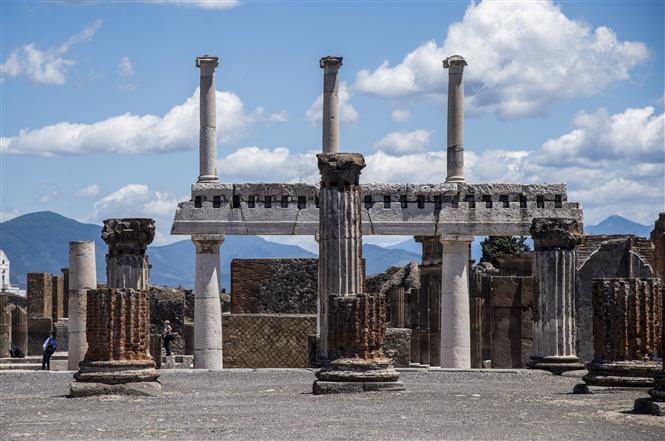 Quang cảnh khu di tích Pompei của Italy ngày 26/5/2020, ngày đầu tiên mở cửa trở lại sau một thời gian ngừng đón khách do dịch COVID-19.