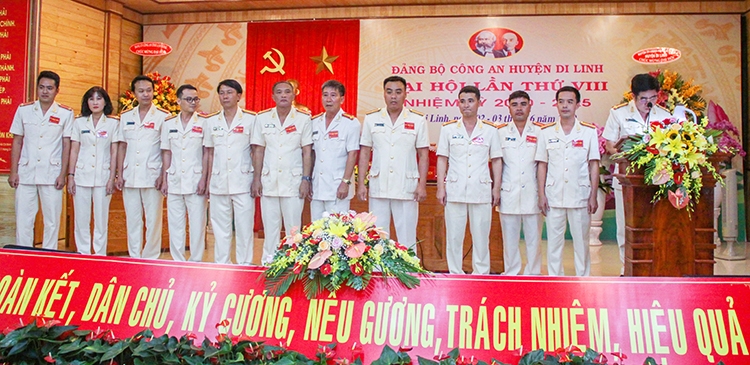 Ban Chấp hành Đảng bộ Công an huyện Di Linh ra mắt Đại hội