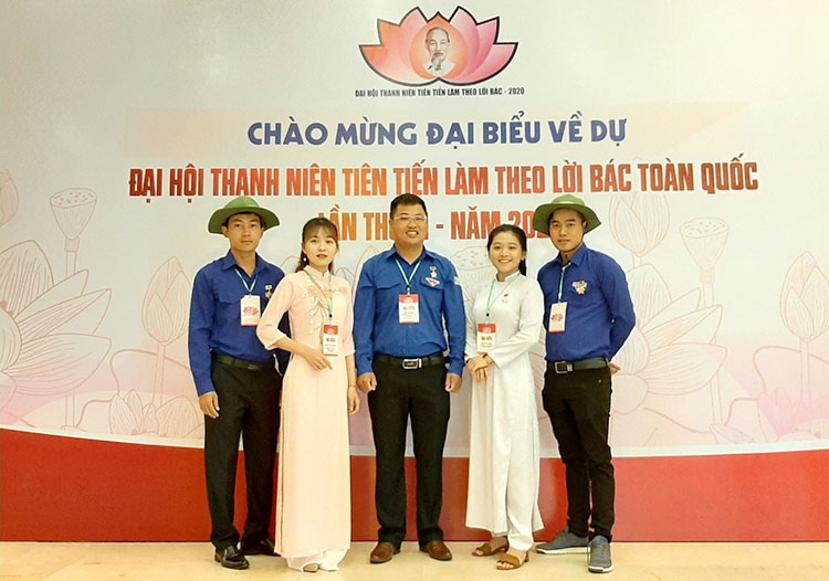 Đại biểu Lâm Đồng tại Đại hội Thanh niên tiên tiến toàn quốc lần thứ VI năm 2020. (ảnh Tỉnh Đoàn cung cấp)