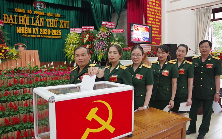 Đại hội Đảng bộ Phòng Hậu cần - Bộ CHQS tỉnh Lâm Đồng lần thứ XVI, nhiệm kỳ 2020 - 2025