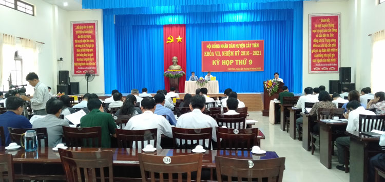 HĐND huyện Cát Tiên khoá VII tổ chức kỳ họp thứ 9