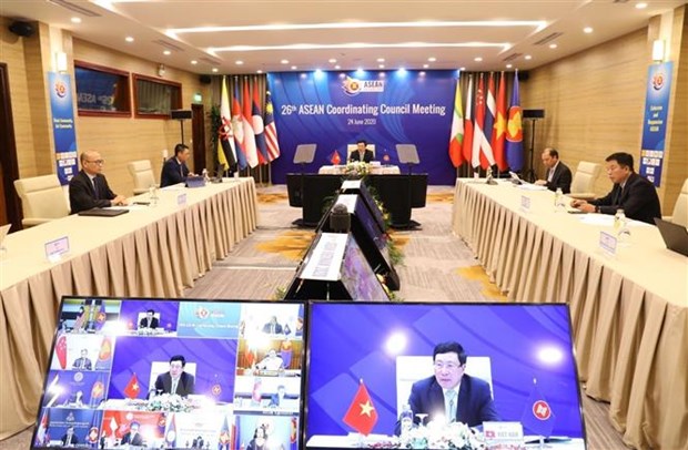 Phó Thủ tướng, Bộ trưởng Bộ Ngoại giao Phạm Bình Minh chủ trì Hội nghị Hội đồng Điều phối ASEAN lần thứ 26 theo hình thức trực tuyến