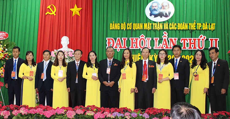 BCH Đảng bộ Cơ quan Mặt trận và các đoàn thể thành phố Đà Lạt nhiệm kỳ 2020 - 2025 ra mắt Đại hội