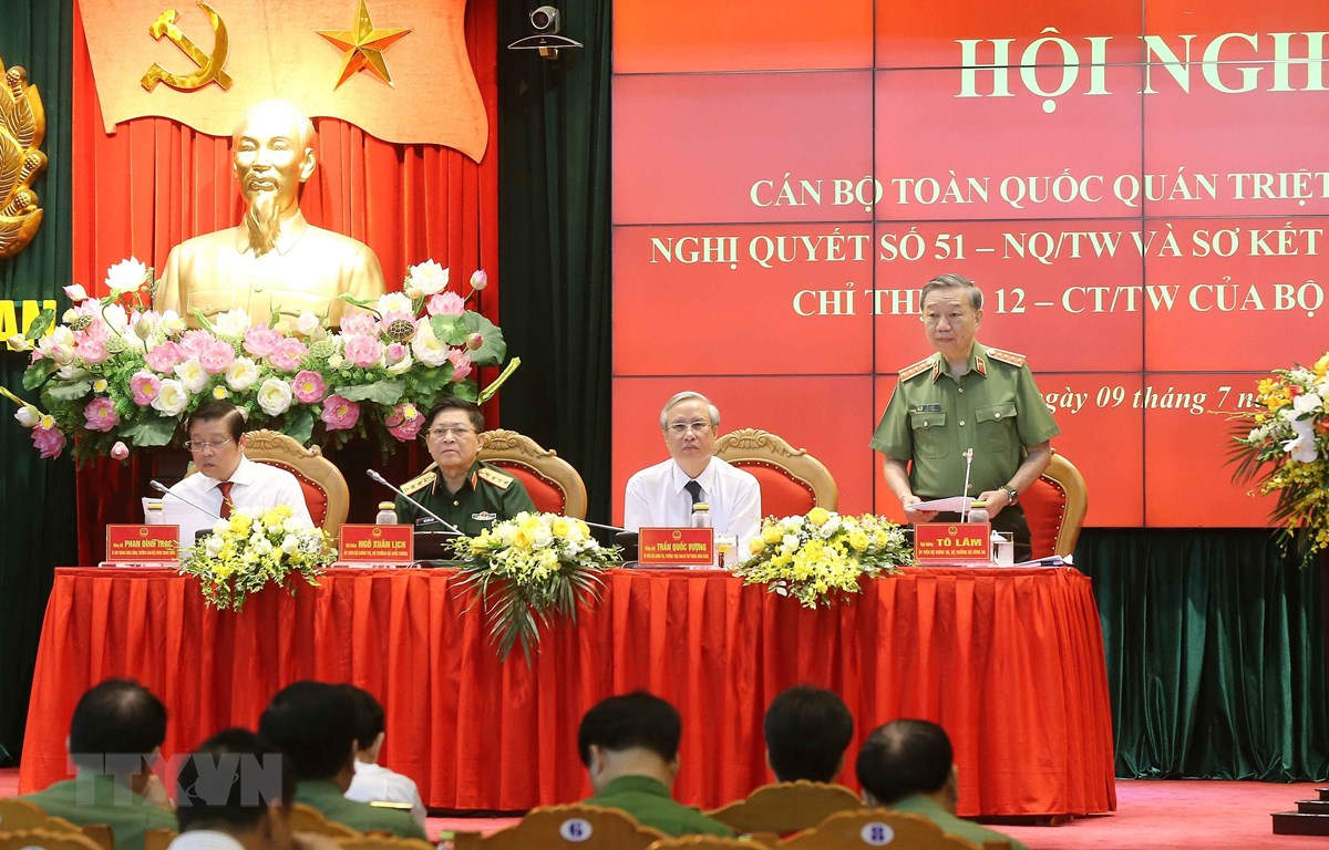 Đại tướng Tô Lâm, Ủy viên Bộ Chính trị, Bộ trưởng Bộ Công an phát biểu