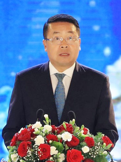 Chủ tịch UBND TP. Đà Lạt Tôn Thiện San phát biểu tại Festival Hoa Đà Lạt 2019. Ảnh: PV