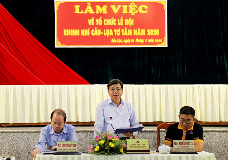  Đồng chí Nguyễn Văn Triệu – Bí thư Thành ủy Bảo Lộc kết luận tại buổi làm việc