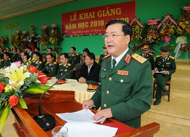 Trung tướng, PGS.TS Hoàng Văn Minh - Giám đốc Học viện đọc diễn văn khai giảng năm học 2019 - 2020
