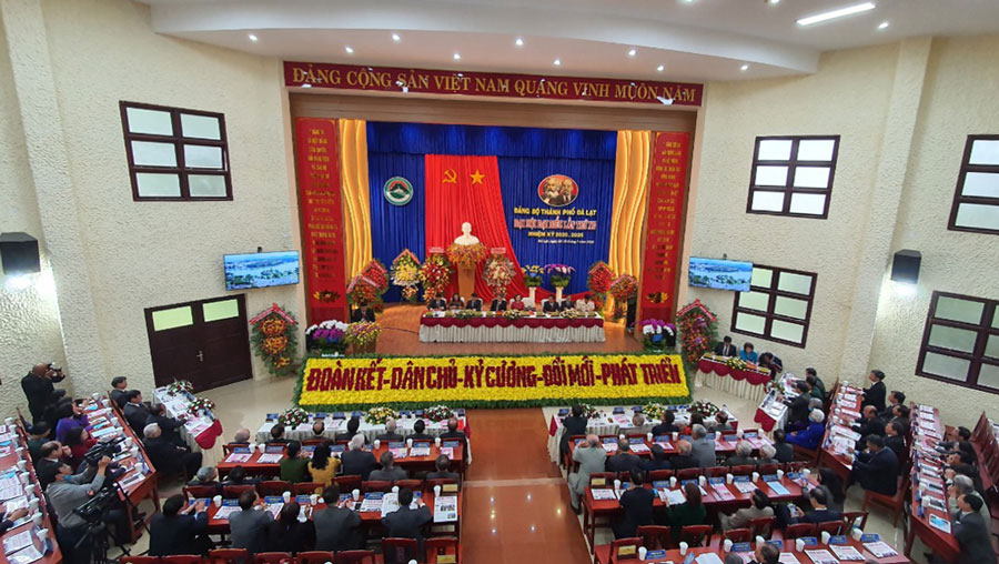 Khai mạc Đại hội đại biểu Đảng bộ thành phố Đà Lạt lần thứ XII, nhiệm kỳ 2020 - 2025