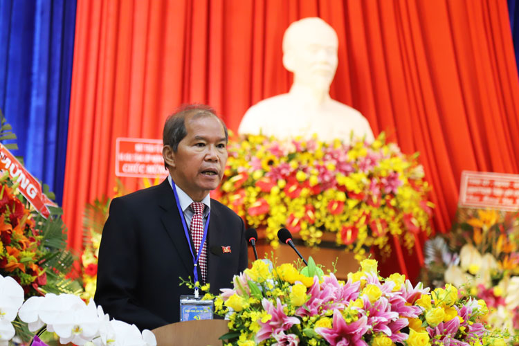 Đồng chí Nguyễn Xuân Tiến - Ủy viên Ban Chấp hành Trung ương Đảng, Bí thư Tỉnh ủy Lâm Đồng phát biểu chỉ đạo Đại hội