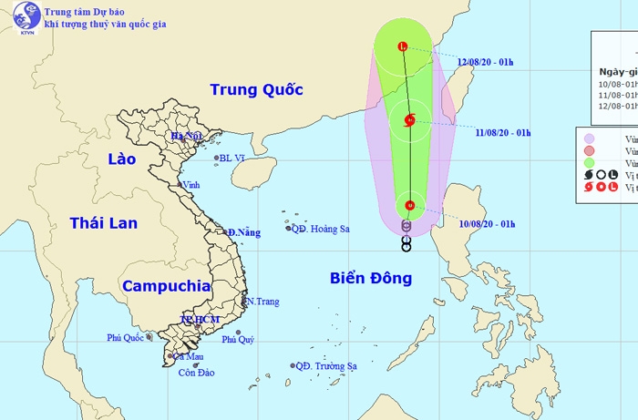 Thời tiết ngày 10/8: Tin áp thấp nhiệt đới trên Biển Đông