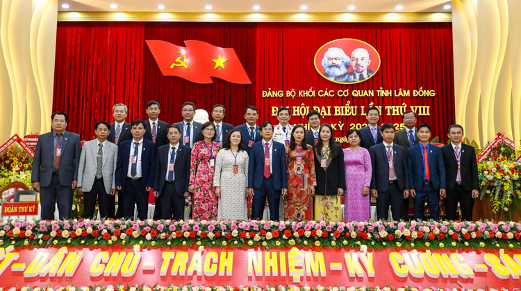 Ban Chấp hành Đảng bộ Khối các cơ quan tỉnh Lâm Đồng khóa VIII ra mắt tại đại hội