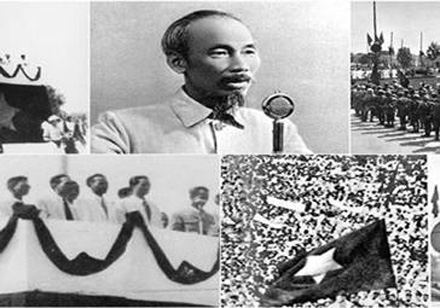 Ngày 2/9/1945, tại Quảng trường Ba Đình, Thủ đô Hà Nội, Hồ Chủ tịch đọc bản Tuyên ngôn Độc lập, khai sinh nước Việt Nam Dân chủ cộng hòa (nay là Cộng hòa XHCN Việt Nam).