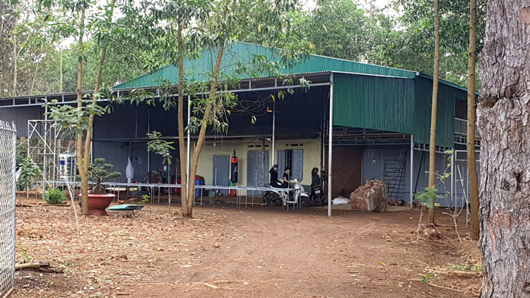 Công trình nhà ở do ông Nguyễn Đức Dạo xây dựng trái pháp luật trên đất rừng tại TK 438A (xã Lộc Phú, huyện Bảo Lâm)